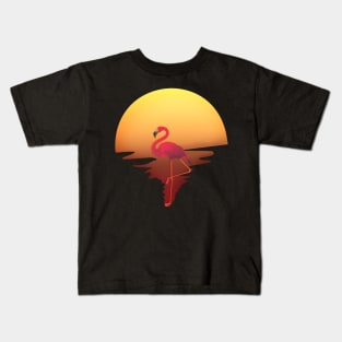 Flamingo Sunset Kids T-Shirt